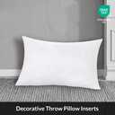 ROYALE LINENS 12 X 24 Pillow Insert - Down Alternative Throw Pillows Insert - Rectangle Pillow Pack of 1 White - Bed & Couch Pillows - Inner Cushion for Bed, Cushion for Living Room - Shams Stuffer