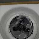 Semi Flush Mount Ceiling Light, 12 Inch Large Black Ceiling Light Fixture, 3-Light Globe Glass Industrial Kitchen Lighting Fixtures for Bathroom, Hallway, Dining Room (Bulb Not Included)