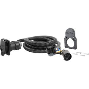 BKDK CURT 56072 7-Foot Vehicle-Side Truck Bed 7-Pin Trailer Wiring Harness Extension & Cover, Select Chevrolet, GMC