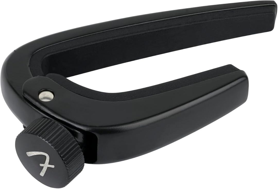 Fender Player Guitar Capo for Acoustic and Electric Guitars, Adjustable Tension, Black