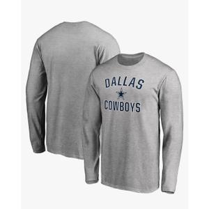 Men's Heathered Gray Dallas Cowboys Victory Arch Long Sleeve T-Shirt 2XL