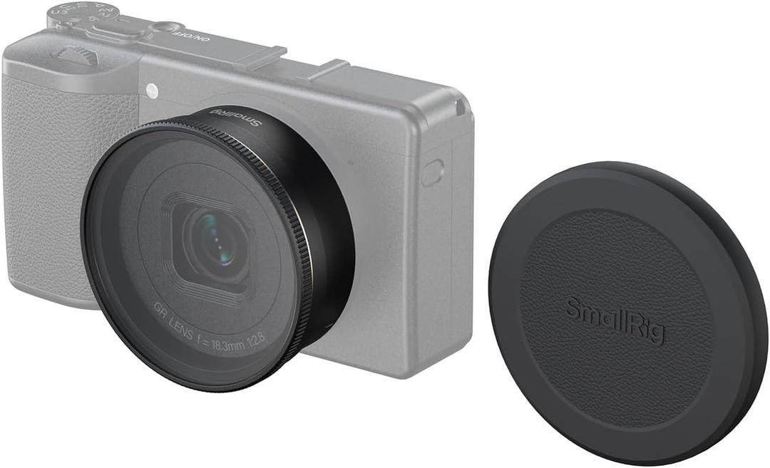 SmallRig UV Filter and Lens Hood All-in-One for RICOH GR IV GRIV with Silicone Protective Cap, Dedicated Sun Hood Reduce Straylight, Multi-Layer Coatings, Scratch Resistant