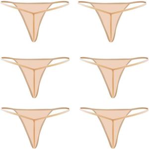 Closecret Cotton G-string, Women Panties Simple Thongs Lightweight Multi-Pack G-string&T-back (XX-Small-X-Small)