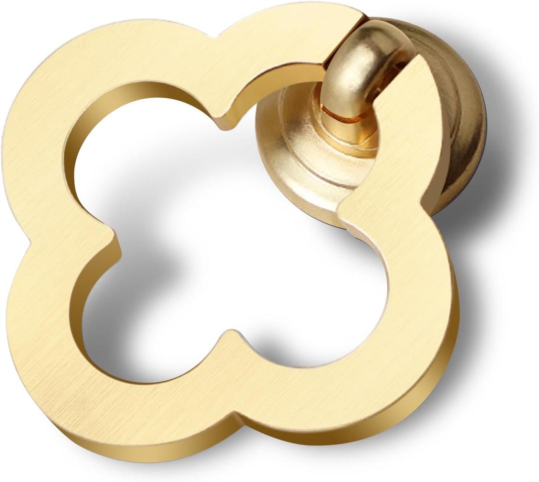 6 Pack Gold Cabinet Knobs Zinc Alloy Dresser Knobs Drawers Knobs 1.97 inch (50mm) Kitchen Cabinet Door Knobs