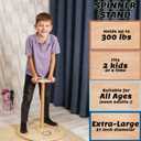 Driddle Wooden Stand and Spin Toy | Balance Board 360 Spinner Stand Toddler Toys Age 2, 3, 4, 5, Birthday for Boy Girl, 18 Months +, Kids Toy Indoor or Outdoor for 2 Year Old (Patent Pending), Extra Large