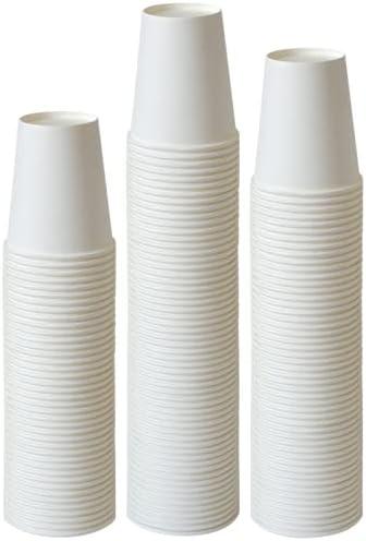 Paper Cups, 100 Count 8 Oz Coffee Cups, 8 Oz Paper Cups White Water Cups, 100 Count (Pack of 1)