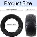 90/55-6 Scooter Tire 10 inch Off Road Tire 10x3.0 Rubber Tubeless Tire Motorcycle Electric Scooter Tires Replace