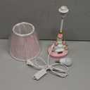 Kids Table Lamp, Adorable 14 Inch Castle Style Kids Desk Lamp, Pink Bedside Lamp Ideal for Girls Bedroom Decor, Includes LED Bulb