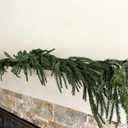 9 Ft Christmas Norfolk Pine Garlands Artificial Greenery Garland Christmas Real Touch Winter Pine Garland for Table Mantle Wall Indoor Outdoor Xmas Decorations (1 pcs)