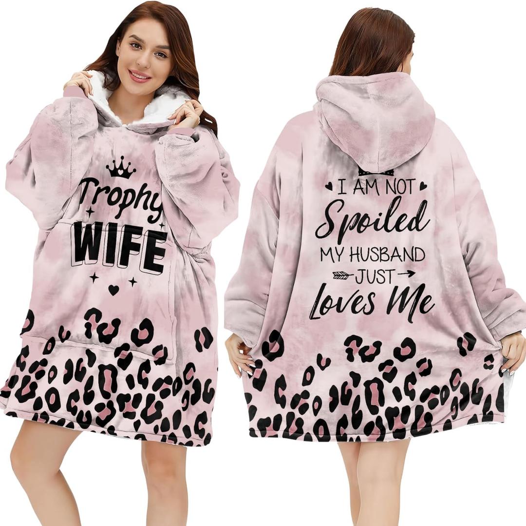 Wearable Blanket Hoodie For Mom Wife Best Ever Hoodie From Husband Daughter Christmas Gift Anniversary Birthday