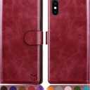 SUANPOT for iPhone Xs Max 6.5"(Non XS 5.8") with RFID Blocking Leather Wallet case Credit Card Holder,Flip Folio Book Phone case Shockproof Cover for Women Men for Apple XS Max/XSMAX case Wallet Red