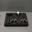 Handblown Crystal Martini Glasses Set of 3-9.5 oz Coupe Glass Set with Stem - Elegant Cocktail Glasses for Bar, Margarita, Cosmopolitan, Manhattan, Gimlet - Unique Gift for Mother’s Day