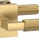 Asidrama 1 Pack Champagne Bronze Passage Door Handles, Door Lever with Door Knobs Indoor for Bedroom or Bathroom, Heavy Duty Door Handles Interior with Locks for Left Right Sided Doors