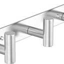 HUFEEOH Coat Hooks Wall Mount, Stainless Steel 3 Hooks Wall Hooks T Shaped Coat Hanger Wall Mount, Heavy Duty Silver Towel Hooks Purse Rack for Hanging