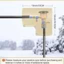 Backflow Preventer Insulation Cover (5F), POROLIR 12"X13" Thicker Pressure Vacuum Breaker Cover, Water Well Pump Sprinkler Valve Cover, Outdoor Faucet Cover for Winter, Khaki