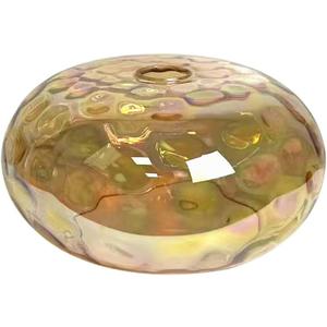 11" Hammered Glass Shade Replacement for E26 Pendant Lights, Chandeliers, Table Desk Floor Lamps and Wall Sconces, Champagne Amber Lampshade for Vanity Light, Dia 11", Height 5.5", Fitter 1.65"