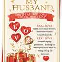 5 x Romantic Fathers Day Card Gifts for Husband, Father's Day Cards Gifts from Wife, Funny Personalized Father's Day Decorations