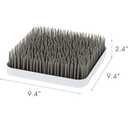 Boon Grass Plastic Drying Rack - Modern Countertop Baby Bottle Organizer - 9.75 x 9.88 x 3.0 inches - Gray