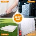 2 Pack King/Cal King Mattress Bag for Moving and Storage, Clear Plastic Mattress Cover for Moving, Waterproof Mattress Disposal Bags