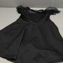 Haloumoning Girls Contrast Mesh Puff Short Sleeve Dress Kids High Waist A Line Casual Dresses with Pockets 4-14 Years