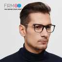 Firmoo Blue Light Glasses for Women Men, Reading Glasses 0.0x-3.0x, Ultra Light Square Frame, Premium TR90 & Metal Blend