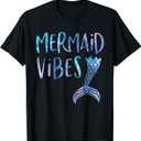 Mermaid Vibes Cute Funny Mermaid Tail Birthday Party T-Shirt Small