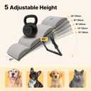 Veehoo Dog Ramp for Bed Couch for Small to Large Dog, Foldable Ramp for Dogs to Get on Bed 5 Adjustable Height from 12" to 20", Pet Cat Stairs Doggy Steps Non Slip with Metal Frame, Up to 130lbs