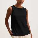 ATHMILE Velvet by Graham & Spencer Women's Taurus Cotton Slub Sleeveless Top L