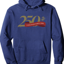 United States Marine Corps 250th Birthday Gold Logo Pullover Hoodie Size S