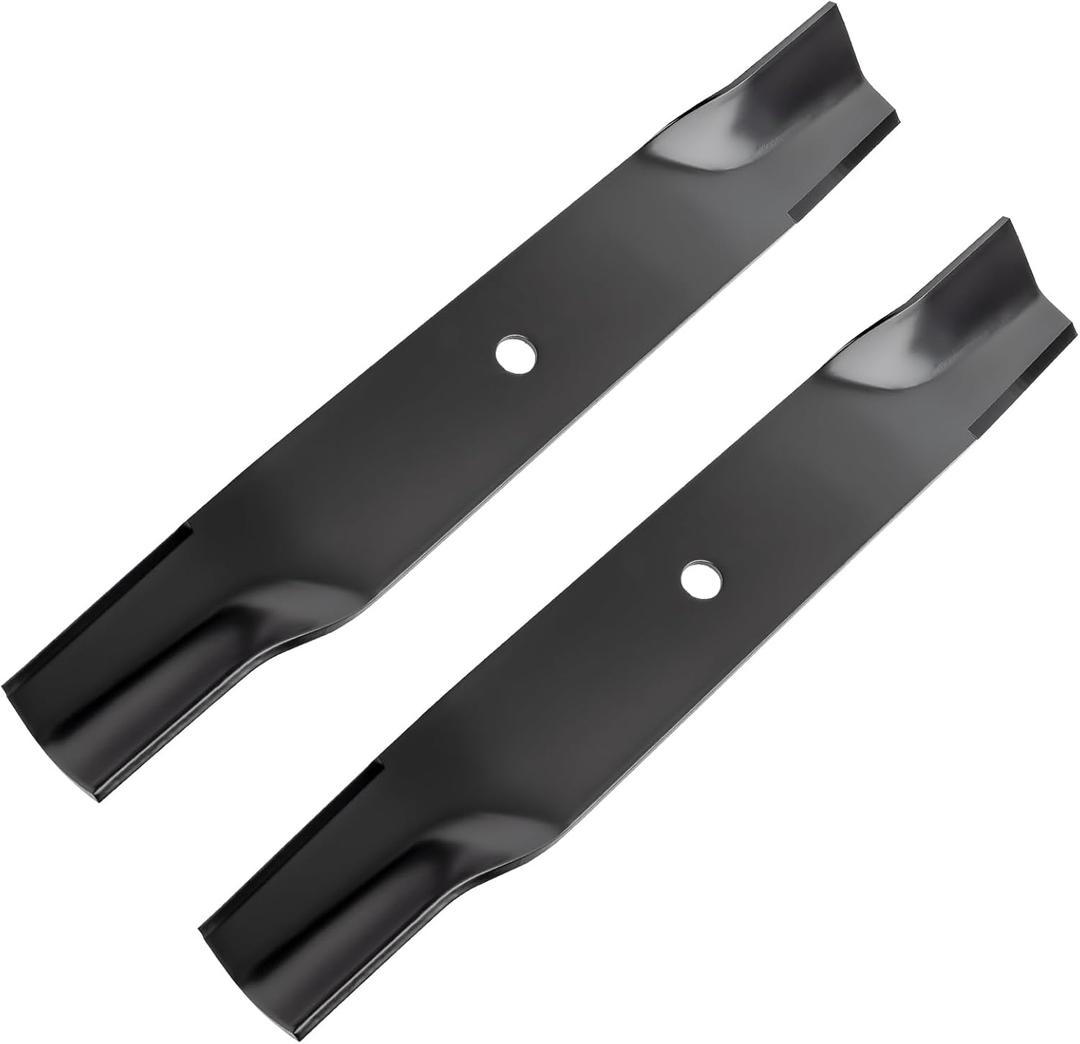 AM137324 Lawn Mower High Lift Blade, Compatible with John Dee re 38 Inch Deck 116H LX172 LX176 LT150 STX38 GT242 Sabre 1538H Lawn Tractors, Replace AM141041, 2 Blades