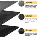 Anti Fatigue Mat 2x6 Ft 15/16" Thick Soft Sponge Ergonomic Mat | Dense Comfort Floor Mat Hardwearing Diamond Reliant Standing Mat Paint Booth Powder Coating Plating Line Textile Mill Gray
