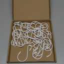 30 Pack S Hooks for Hanging, 3.15 inch Stainless Steel S Shaped Hooks Curtain Hooks Heavy Duty S Hooks for Hanging Pots and Pans, Plants, Jeans, Clothes, Jewelry, Towels, Cups (White)