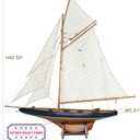 SAILINGSTORY Wooden Sailboat Decor Ship Model Yacht America's Cup Columbia 1901 Replica Medium, 37"