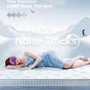 TOPOINT Sleep Mask with Bluetooth Headphones, 3D Eye Mask for Sleep Headphones with White Noise, Total Blackout, 5.4 Bluetooth, Timer, 15 Hours for Women Men, Travel, Meditation, Nap, CPAP Users