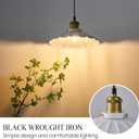 White Pendant Lights, Modern Hanging Lamp with 9.8 Inch Industrial Shade for Kitchen Island, Farmhouse Pendant Lights Kitchen Island 6.5Ft Adjustable Cord Pendant Light Fixtures, 250mm Hardwired