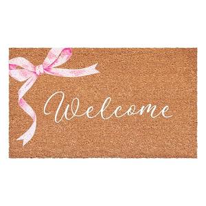 Calloway Mills Pink Bow Welcome Doormat (17" x 29")
