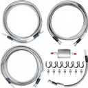 Stainless Steel Braided Fuel Line Quick Fix Kit Compatible with 1999-2003 Silverado Sierra V8 Gas Flex Ext Cab