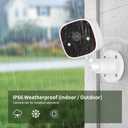 Jennov 2K WiFi Security Camera Indoor/Outdoor, Plug-in Home Surveillance Cam with Color Night Vision, Human Motion Detection, 2-Way Audio, IP66 Waterproof, Baby & Pet Monitor, 5G/2.4G