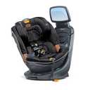 Chicco Fit360 Zip ClearTex Rotating Convertible Car Seat with Fit360 Mirror, 360 Degree Rotation for Rear-Facing and Forward-Facing Usage, Jet/Black EXP: 03-2034