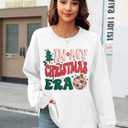 BANGELY Christmas Sweatshirts Women Oversized In My Christmas Era Sweatshirt Christmas Vacation Shirt Xmas Pullover Tops (White, XL)