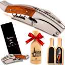 Semecca Wine Opener  Professional Waiters Corkscrew, Double Hinged Wine Key, Wine Bottle Opener with Wooden Gift Box, for Wine Lovers (Rosewood)