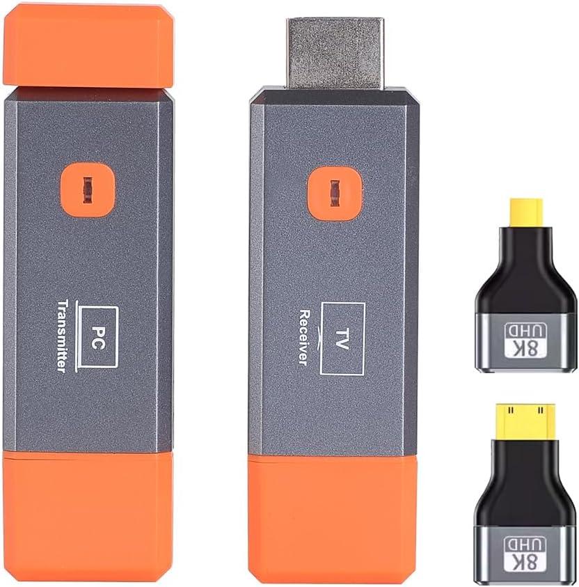 Wireless HDMI Transmitter and Receiver, 328FT/100M 2.4G/5G Wireless HDMI Extender, 4K Decode 1080P Output, for Streaming Video and Audio from Laptop/PC/TV Box/Projector/PS4/PS5 to Monitor/TV.