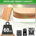 Bamboo Kitchen Appliance Sliders, Sliding Tray for Coffee Maker, Countertop Appliance Slider with 360 Rolling Wheels, Counter Slider Tray for Coffee Pot, Kitchen Aid Mixer (16" x 13")