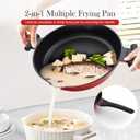 14-Inch Large Deep Frying Pan Skillet with Lid, 5-Quart Non stick Saute Pan, 2-In-1 Nonstick Saut Pan Everyday Pan with Lid, Compatible with All Stoves, PTFE & PFAS-Free