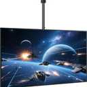monTEK Ceiling TV Mount for 23-55 inch Flat Screen Displays, Hanging Adjustable Ceiling TV Bracket Fits Most LCD LED OLED 4K TVs, Pole Ceiling Mount Holds up to 77lbs, Max VESA 400x400mm