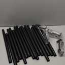 Extra Long Curtain Rods for Windows 120" to 240", 1 Inch Matte Black Drapery Rod For Bedroom Living Room Divider Adjustable Heavy Duty Outdoor Curtain Rod for Patio Cap Finials