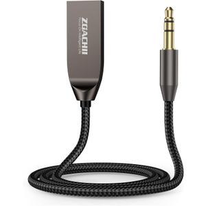 Bluetooth 5.4 Car Aux Adapter, Handsfree Calls, Wireless Music Streaming for Car Home Stereo Speakers Audio System