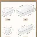 KEMETHY 25 PCS Plastic Drawer Organizers Set, 4 Sizes Vanity Organizer, Makeup and Desk Drawer Organizer Trays, Organization and Storage for Makeup, Bathroom, Kitchen Utensils and Office (Clear)