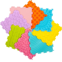 8 Pcs Sensory Mats, Sensory Tiles Puzzle Floor Mat for Kids Sensory Room Items，Different Patterns and Colors - Silicone Massage Orthopedic Mat for Children with Autism