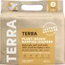 Terra Diapers Size 2: 85% Plant-Based Diapers, Ultra-Soft & Chemical-Free for Sensitive Skin, Superior Absorbency for Day or Nighttime Diapers, Designed for Babies 8-15 Pounds, 22 Count